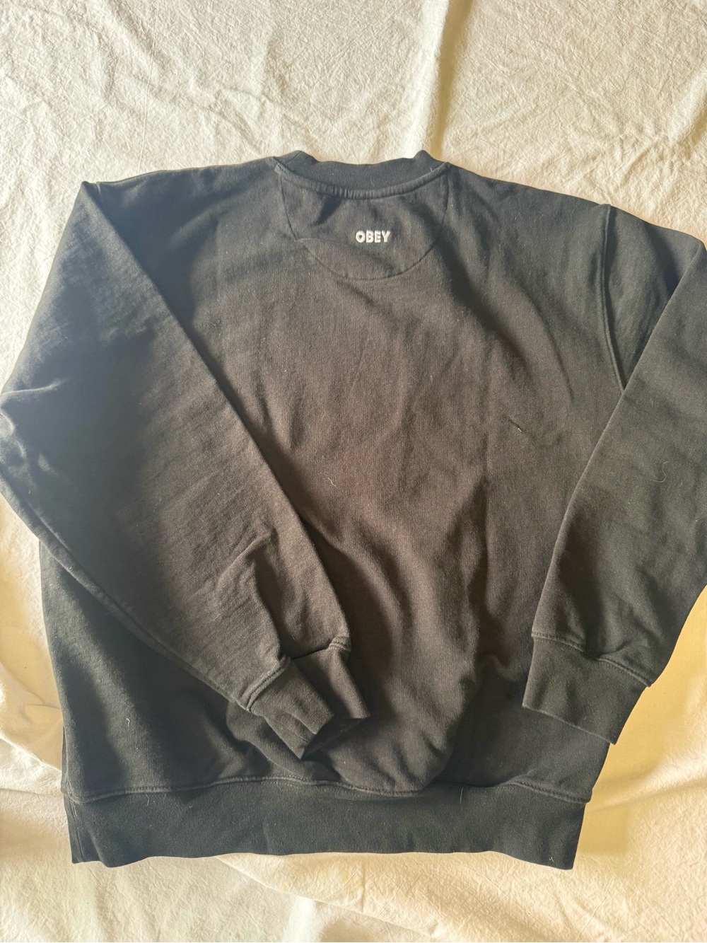 Obey Black Crewneck with Multicolor‎ Face Patch - Picture 4 of 4